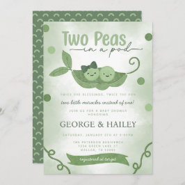 Invitación Dos guisos en un Baby Shower gemelo de Pod