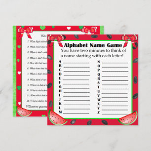 Invitación Dos lados de los juegos de Baby Shower Tema de la 