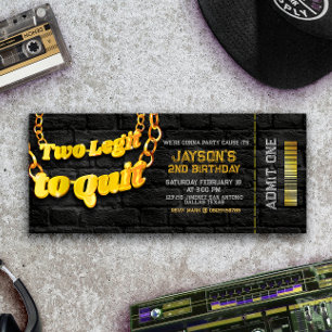 Invitación Dos legit dos abandonadas - segundo cumpleaños