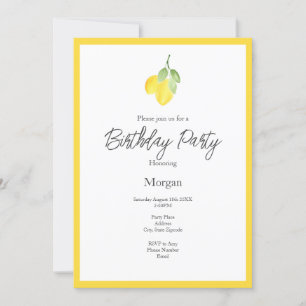 Invitación Dos lemas de color de agua y patrón