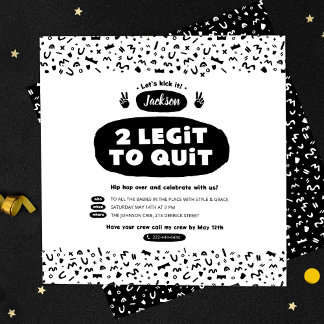 Invitación Dos leyendas para salir, cumpleaños de hip hop de 