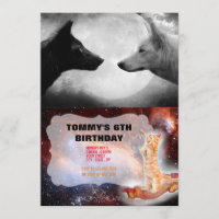 Dos lobos enfrentándose