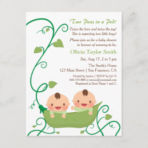 Invitación Dos mareas en una ducha infantil