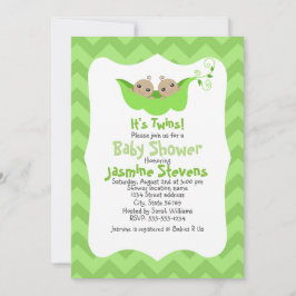 Invitación Dos maricas en un Baby Shower pod