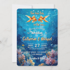 Invitación Dos Menos Peces En El Mar Boda Submarina
