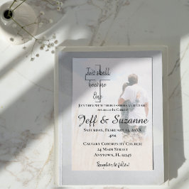 Invitación Dos modernos se convierten en un Boda de fotografí