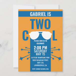 Invitación Dos Naranjas de Guay Blue Second Birday