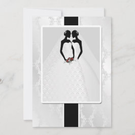 Invitación Dos novias en Boda de trajes de novia