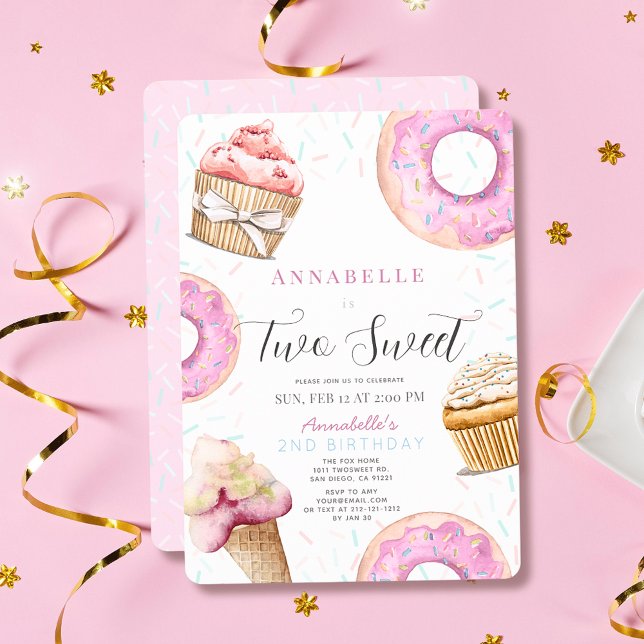 Invitación Dos pasteles dulces y Chicas de Donuts segundo cum (Subido por el creador)