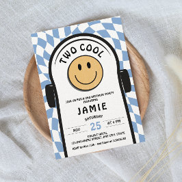 Invitación Dos patinetas Guay Retro Segundo Cumpleaños