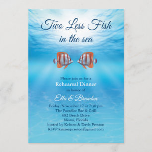 Invitación Dos peces menores en el mar ensayados