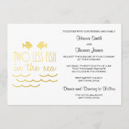 Invitación Dos peces menos en el Boda del mar