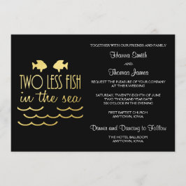 Invitación Dos peces menos en el Boda del mar