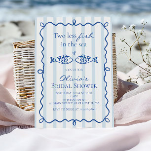 Invitación Dos peces menos en el mar Despedida de soltera cos