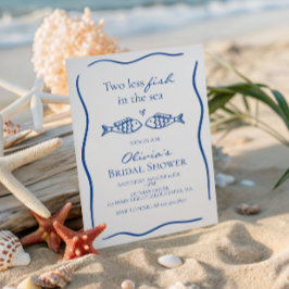 Invitación Dos peces menos en el mar Despedida de soltera cos