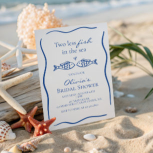 Invitación Dos peces menos en el mar Despedida de soltera cos