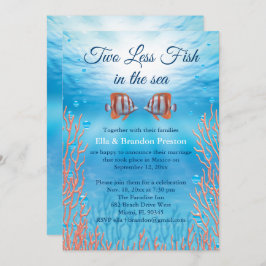 Invitación Dos peces menos en el submarino Boda Post