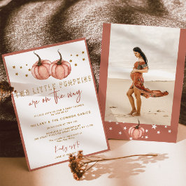 Invitación Dos pequeñas calabazas están en camino a TWIN Baby