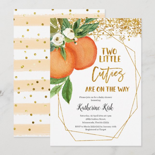 Invitación Dos pequeñas ciudades están en camino a la invitac (Anverso / Reverso)