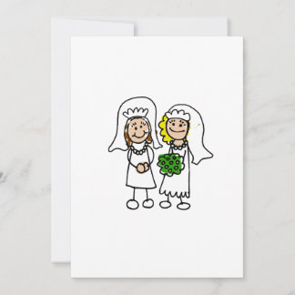 Invitación Dos pequeñas novias