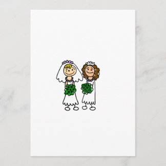 Invitación Dos pequeñas novias lindas