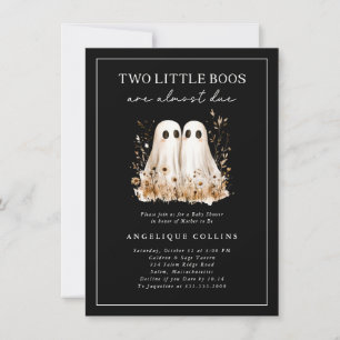 Invitación Dos pequeños abuelitos adorables fantasmas en Baby