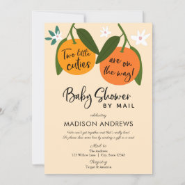Invitación Dos pequeños cortos gemelos Baby Shower por correo