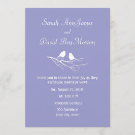 Invitación Dos pequeños flancos de pájaro Personalizado Boda 