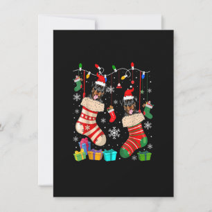 Invitación Dos Perros Santa Rottweiler En Navidades Socks Dog
