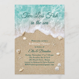 Invitación Dos pescados menos en la cena de ensayo del mar