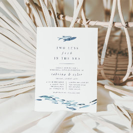 Invitación Dos pescados menos en la cena de ensayo en el mar