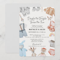 Dos problemas gemelos Chica virtual Baby Shower