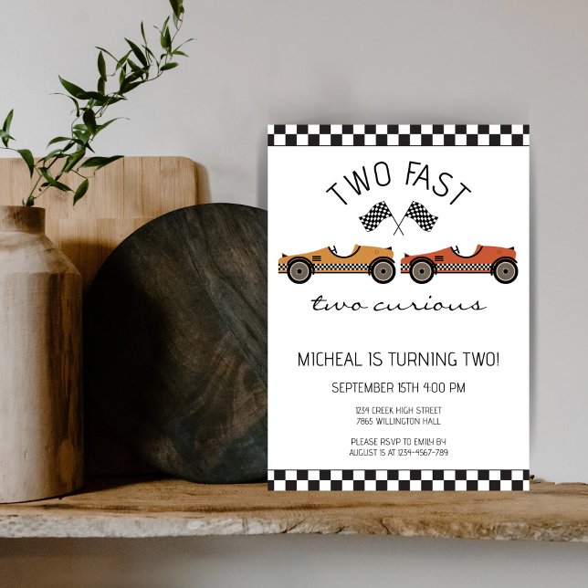 Invitación Dos rápidos dos Curiosos Coches de Carrera Segundo (Subido por el creador)