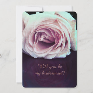 Invitación dos rosas - ¿Serás mi dama de honor?
