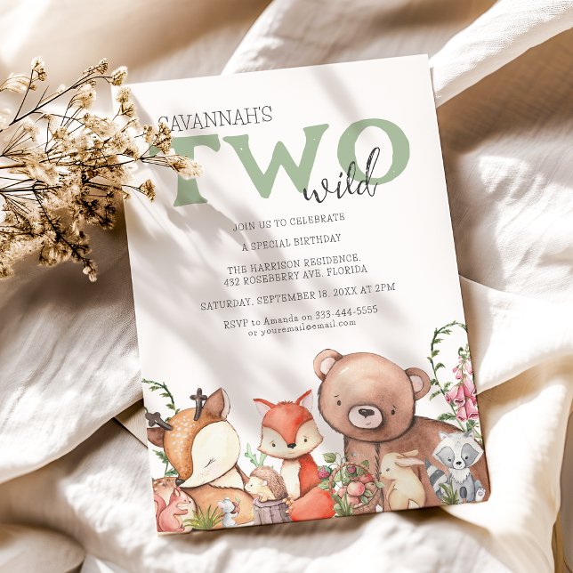 Invitación Dos salvajes | Fiesta de cumpleaños de animales de (Subido por el creador)