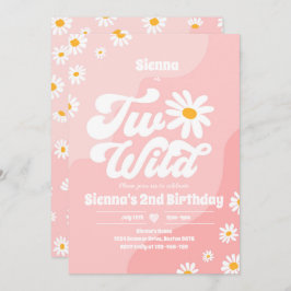 Invitación Dos salvajes Fiestas de cumpleaños Boho Floral Dai