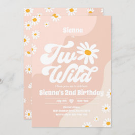 Invitación Dos salvajes Fiestas de cumpleaños Boho Floral Dai