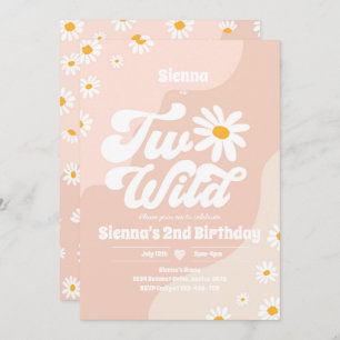 Invitación Dos salvajes Fiestas de cumpleaños Boho Floral Dai