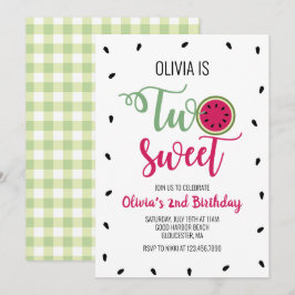 Invitación Dos Sandías Dulces Cumpleaños 2