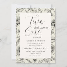 Dos Se Convertirán En Un Simple Boda Floral Vintag