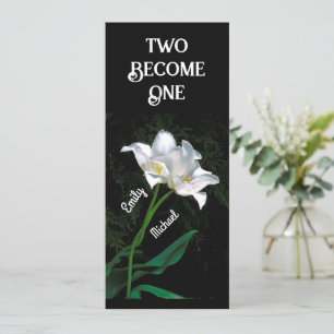 INVITACIÓN "DOS SE CONVIERTEN EN UNO" —2 TULIPS BLANCOS INTER