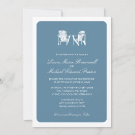 Invitación Dos sillas Adirondack | Boda
