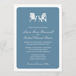 Invitación Dos sillas Adirondack | Boda