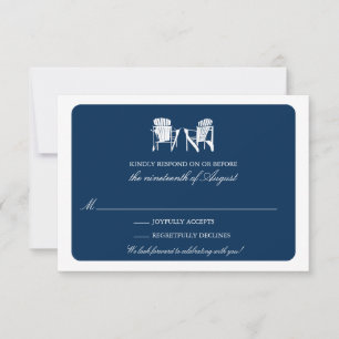 Invitación Dos Sillas Adirondack RSVP