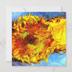 Invitación Dos Sunflowers Van Gogh
