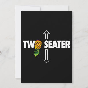 Invitación Dos Swinger de asientos significa graciosa piña al