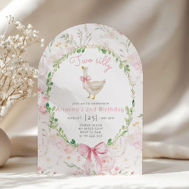 Invitación Dos tontos Chicas rosados de Rubor ganso segundo c