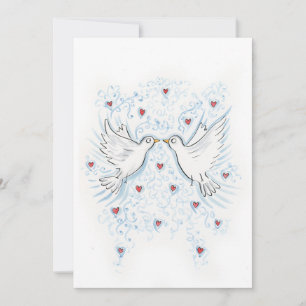 Invitación Dos tórtolas