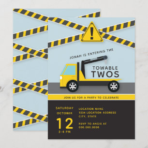 Invitación Dos tortuosos // Segundo cumpleaños de construcció