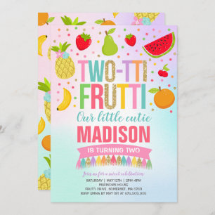 Invitación Dos tti Fiesta de cumpleaños